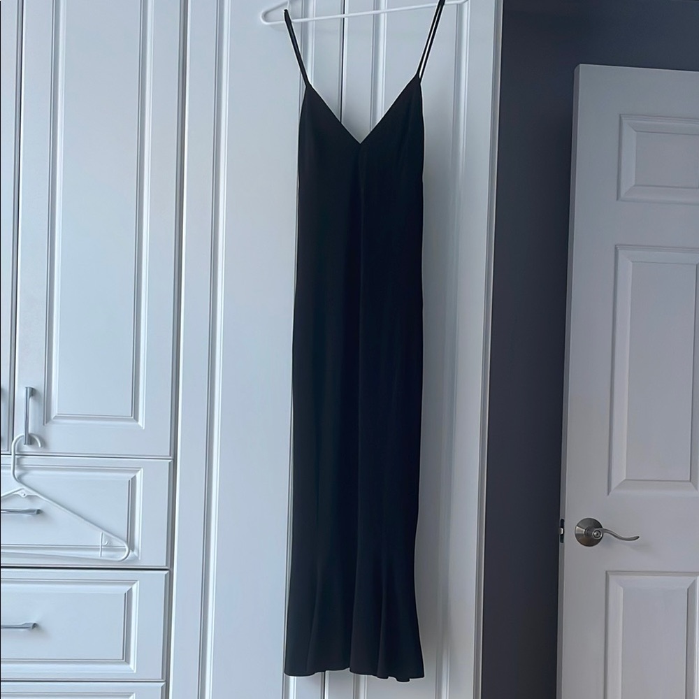 Norma Kamali black slip dress size L